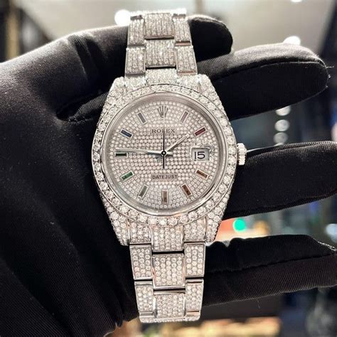 fake diamond encrusted watch|diamond encrusted rolex watches.